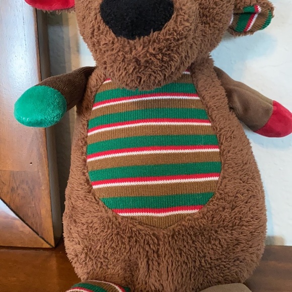 Okee Dokee Reindeer Plush Green And Brown - Picture 3 of 11